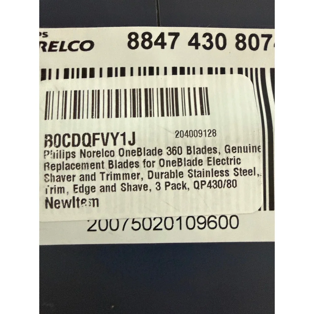 Philips Norelco OneBlade 360 Replacement Blades 3 Pack QP430/80 Genuine New